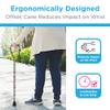 Nova Joy Designer Offset Walking Cane for Seniors - Unisex Adjustable Lightweight Aid with Foam Handle, Wrist Strap and Anti-Rattle Lock - Essential Mobility Support - Canterbury view 4