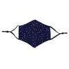 WEDDINGSTAR 3-Ply Kid's Washable Cloth Face Mask Reusable and Adjustable with Filter Pocket - Starry Night view 2