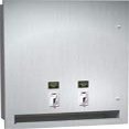 ASI 04684-9-25 Napkin/Tampon Vendor, 25 operation - Surface Mounted