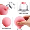 BBTO 4 Pieces Glass Cupping Set Glass Silicone Cupping Cups Massage Vacuum Suction Cupping Cups for Body Face Leg Arm Back Shoulder Muscle and Joint Pain (Pink) view 3