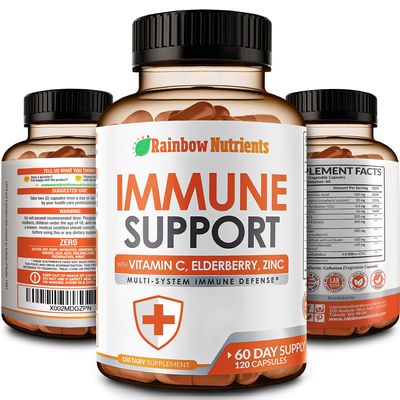 10 in 1 Immune Support Supplement (No Fillers) | Vitamin C, Zinc, Elderberry, Echinacea, Turmeric, Probiotics |Immunity Booster for Multi-System Immune Defense, Respiratory & Gut health |60 Day Supply