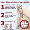 Safe-er-Grip Changing Lifestyles Suction Cup Grab Bars for Bathtubs & Showers; Safety Bathroom Assist Handle, Chrome, 16 inches view 2