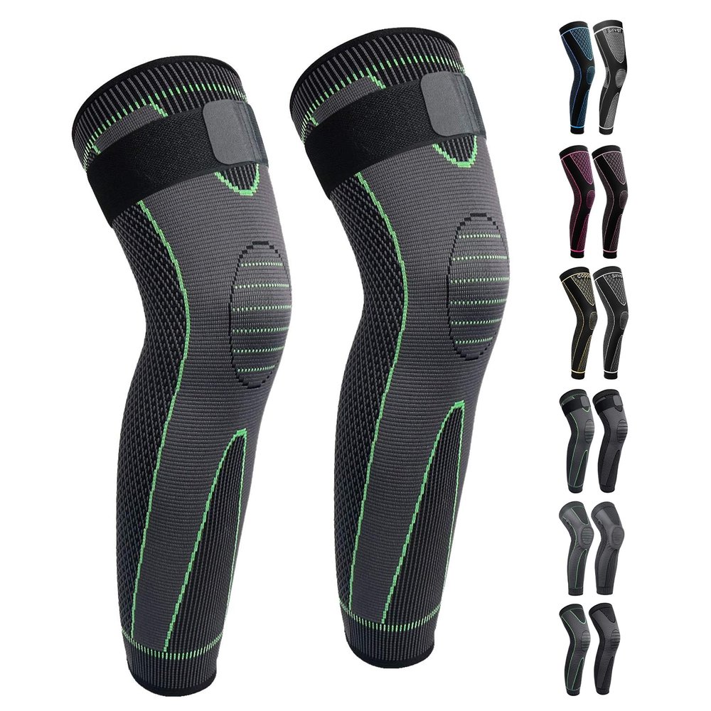 Full Leg Compression Sleeves - Protect Knee, Reduce Varicose Veins & Swelling for Men & Women - Basketball, Cycling, Football, Arthritis