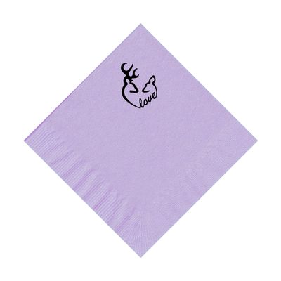 100 2-Ply Cocktail Personalized Napkins with Love Logo