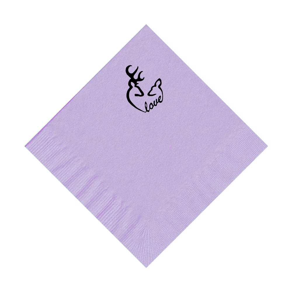 100 2-Ply Cocktail Personalized Napkins with Love Logo