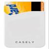 Casely White Silicone Wallet | Holds Up to 4 Cards, Universal Size, Strong Adhesive, Remove and Reuse, Smooth and Flexible view 2