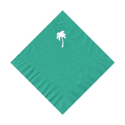 100 2-Ply Cocktail Personalized Napkins with Palm Tree Logo