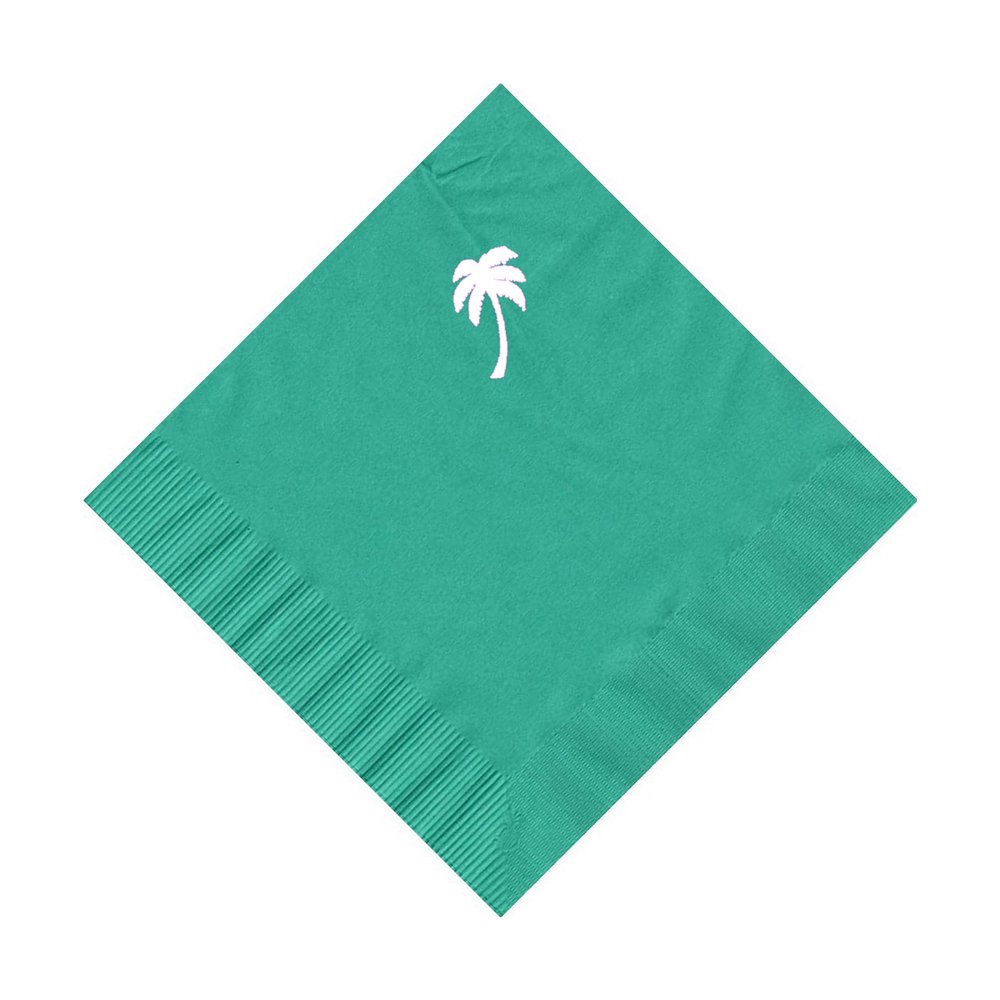 100 2-Ply Cocktail Personalized Napkins with Palm Tree Logo