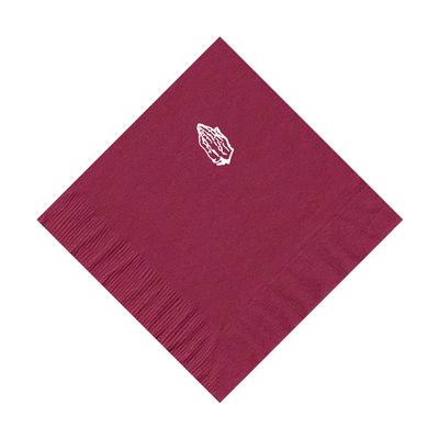 100 2-Ply Cocktail Personalized Napkins with Praying Hands Logo