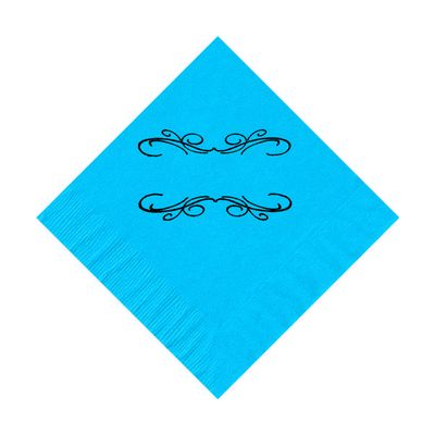 100 2-Ply Cocktail Personalized Napkins with Pita Scroll Logo