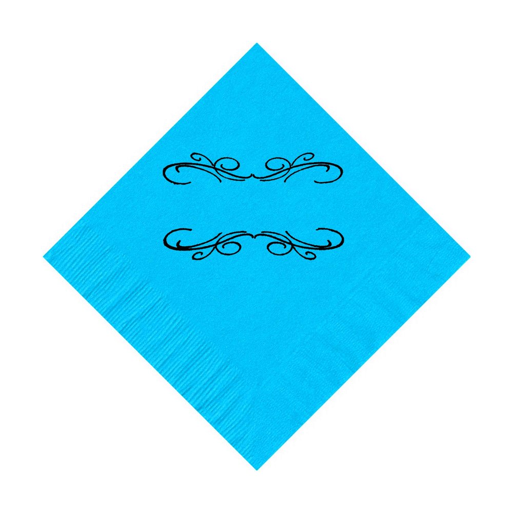 100 2-Ply Cocktail Personalized Napkins with Pita Scroll Logo