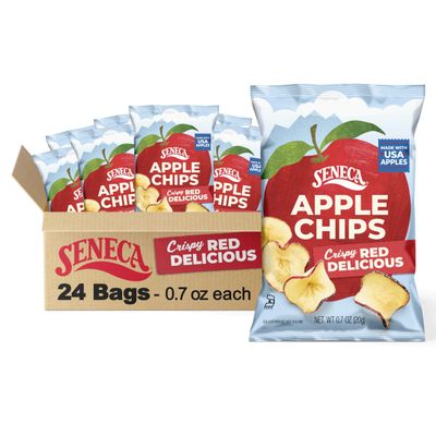 Seneca Original Apple Chips | Made from Fresh 100% Red Delicious Apples | Yakima Valley Orchards | Seasonally Picked | Crisped Apple Perfection | Foil-Lined Freshness Bag | 0.7 ounce (Pack of 24)