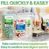 XPRS Nutra Size 3 Empty Capsules - 1000 Count Empty Gelatin Capsules - Pills DIY Capsule Filling - Pure Bovine Pill Gel Caps Fillable for Do-It-Yourself Vitamins and Supplements (Blue/White) view 2