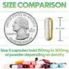 XPRS Nutra Size 3 Empty Capsules - 1000 Count Empty Gelatin Capsules - Pills DIY Capsule Filling - Pure Bovine Pill Gel Caps Fillable for Do-It-Yourself Vitamins and Supplements (Blue/White) view 3