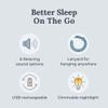 Yogasleep Travel Mini Portable White Noise Sound Machine, 6 Soothing Sounds, Volume Control, Dimmable Night Light, Sleep Therapy for Adults & Baby, USB Rechargeable, Lanyard Included view 2