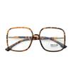 Shiratori Woman's New Retro Blue Light Blocking Glasses Big frame Nerd Eyeglasses Frame Anti Blue Ray Computer Game Glasses Leopard view 3