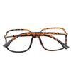 Shiratori Woman's New Retro Blue Light Blocking Glasses Big frame Nerd Eyeglasses Frame Anti Blue Ray Computer Game Glasses Leopard view 4