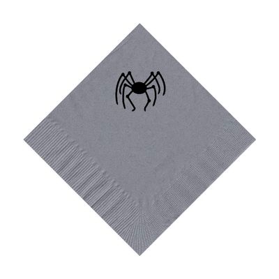 100 2-Ply Cocktail Personalized Napkins with Spider Logo