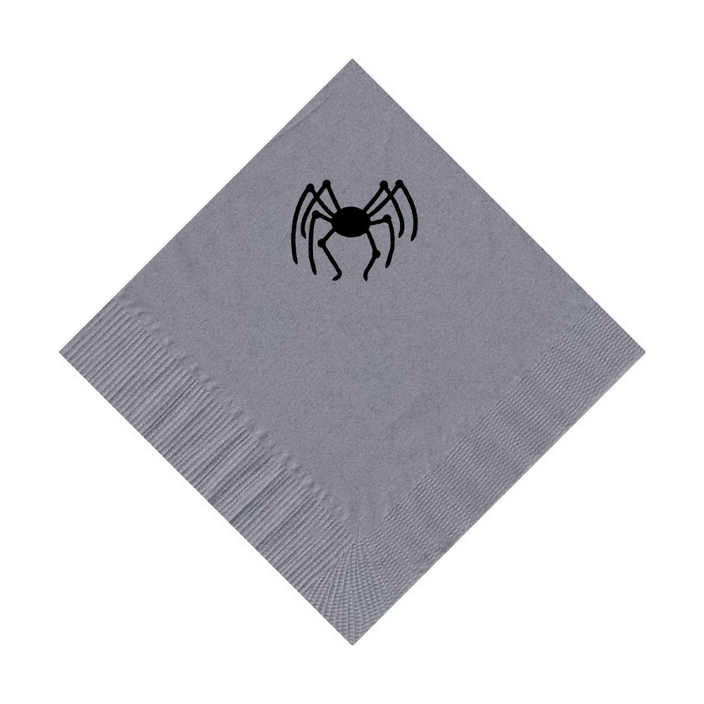 100 2-Ply Cocktail Personalized Napkins with Spider Logo