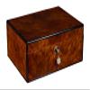 Autographed Daniel Marshall 125 Cigar Humidor Burl with Lift out tray installed view 1