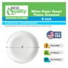 EcoQuality [200 Pack White Disposable Paper Plates 6 Inch Perfect for Parties, BBQ, Catering, Office, Event's, Pizza, Restaurants, Recyclable, Compostable and Microwave Safe view 2