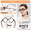 MARE AZZURO Digital Screen Glasses Women Funky Round Computer Glasses with Spring Hinge view 4