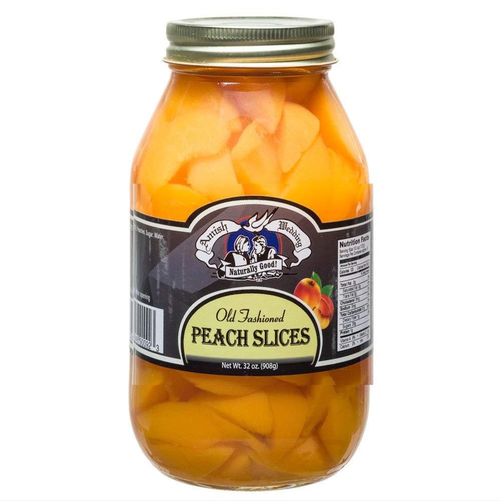 Amish Wedding Old Fashioned Peach Slices 32 oz jar
