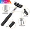 Flanker-L Oversized Portable Extendable Back Scratcher, Upgraded Metal Stainless Steel Telescoping Back Scratcher Tool with Canvas Carrying Bag view 3