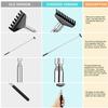 Flanker-L Oversized Portable Extendable Back Scratcher, Upgraded Metal Stainless Steel Telescoping Back Scratcher Tool with Canvas Carrying Bag view 4