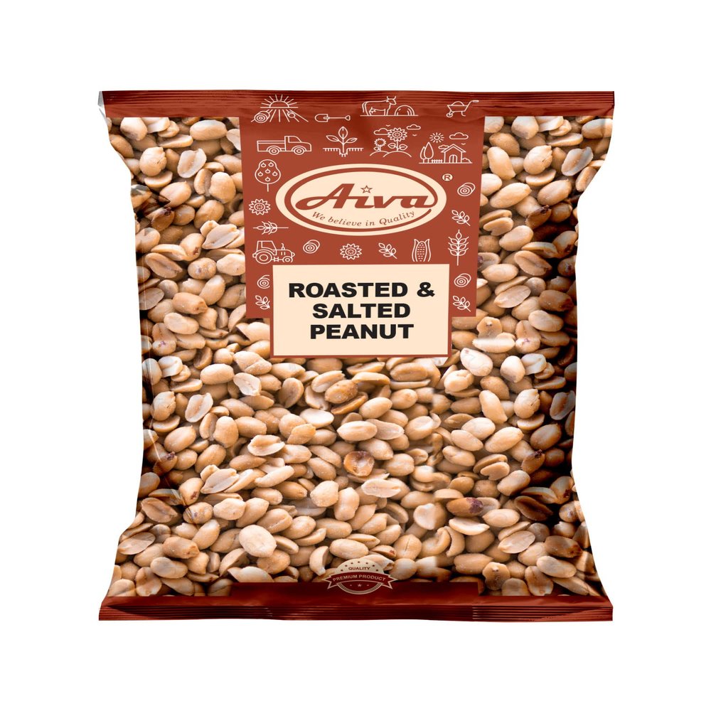 Aiva Roasted and Salted Peanuts (Premium Grade Quality)  Crunchy and Savory Snack for Snacking, Cooking, and Toppings | Ground Nuts Roasted - (10 LB Bulk)