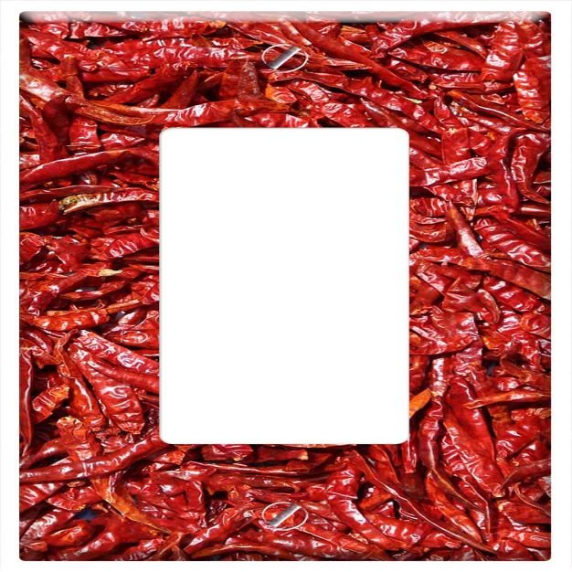 Switch Plate Single Rocker/GFCI - Chilli Spices Dry Red Chili Ingredient Hot
