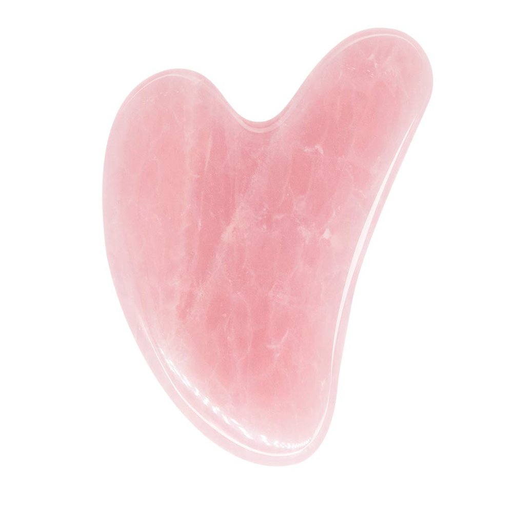 AOVIOANDY Gua Sha Massage Tool Rose Quartz Jade GuaSha Facial Tool, Gua-Sha Stone for Neck Body SPA Acupressure Scraping Massage Trigger Point Treatment