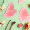 AOVIOANDY Gua Sha Massage Tool Rose Quartz Jade GuaSha Facial Tool, Gua-Sha Stone for Neck Body SPA Acupressure Scraping Massage Trigger Point Treatment view 3