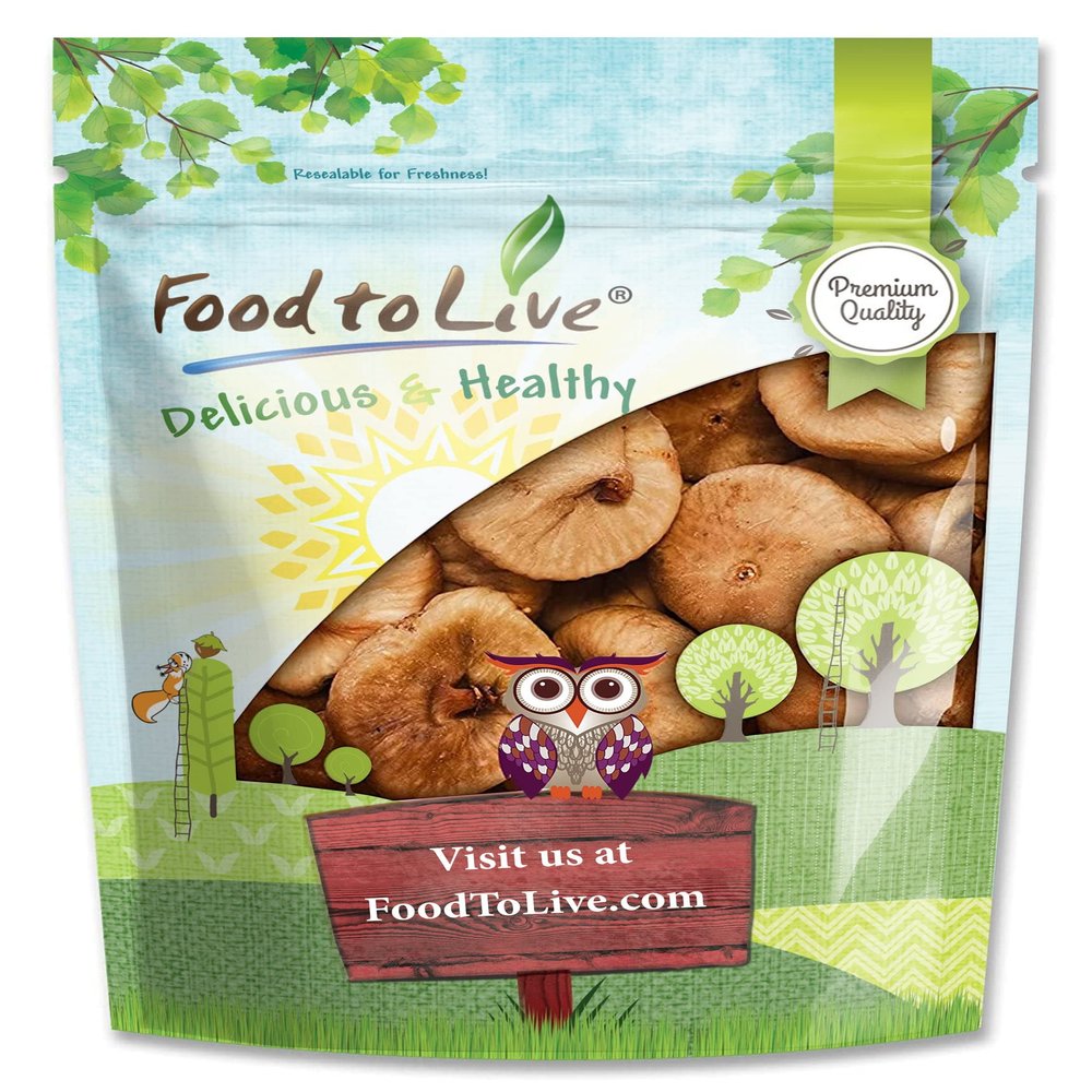 Food to Live Turkish Smyrna Figs, 5 Pounds Sun-Dried, Unsulfured, Unsweetened, Kosher, Vegan, Bulk. Soft Chewy Texture. Dried Fruit Snack. Rich in Fiber, Potassium. Great for Baking, Yogurt.