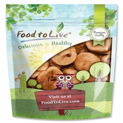 Food to Live Turkish Smyrna Figs, 1.5 Pounds  Sun-Dried, Unsulfured, Unsweetened, Kosher, Vegan, Bulk. Soft Chewy Texture. Dried Fruit Snack. Rich in Fiber, Potassium. Great for Baking, Yogurt.