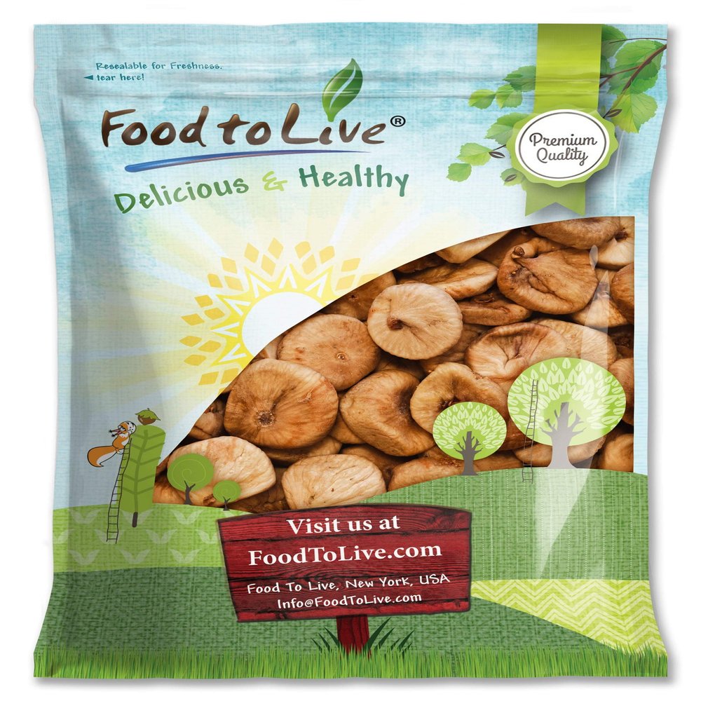 Food to Live Turkish Smyrna Figs, 7 Pounds  Sun-Dried, Unsulfured, Unsweetened, Kosher, Vegan, Bulk. Soft Chewy Texture. Dried Fruit Snack. Rich in Fiber, Potassium. Great for Baking, Yogurt.