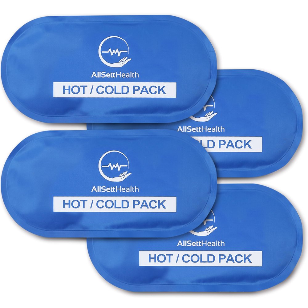 Ice Packs for Injuries Reusable for Swelling & Pain Relief  Soft Gel Ice Packs Reusable, Cold Packs for Injuries, Soft Ice Packs for Sprains, Bruises & Recovery, 10.5 x 5 Inch (4 Pack)