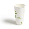 Perk Staples Compostable Paper Hot Cup, 16 Oz., White/Green (PK56221) view 3