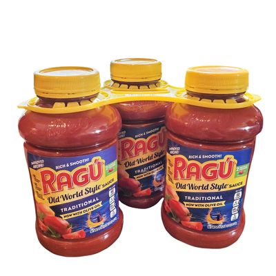 Ragu Old World Style Traditional Rich & Smooth Pasta Sauce with Olive Oil - 3 Pk (45 oz ea)
