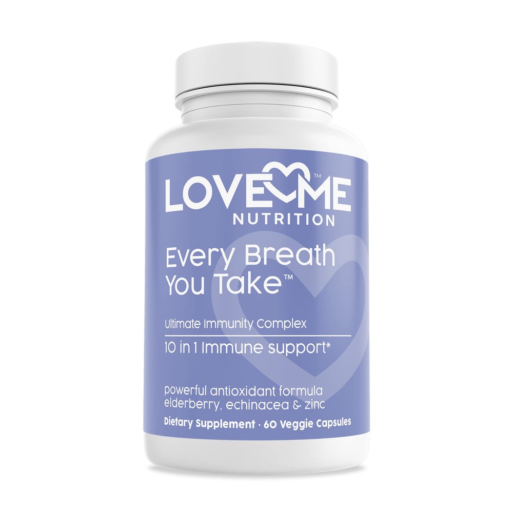 LOVE ME NUTRITION Immune Support Supplement  Natural Ingredients for Immune System Support (60 Capsules)  Immune Booster Containing Elderberry, Vitamin C & E, Zinc and Echinacea for Adults