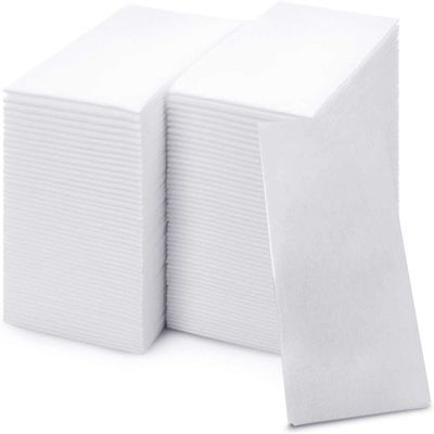 400 Paper Towels Cloth-Like Hand Tissue Paper Napkins, Disposable Hand Towels for Bathroom Guests, Disposable Face Towel for Guest, Washcloths or Dinner Napkin, Made in USA, White