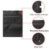 100 Pack Mylar Bags 3.3 x 5.1 Inch Resealable Smell Proof Bags Foil Pouch Bag Flat Bag Matte Black view 3