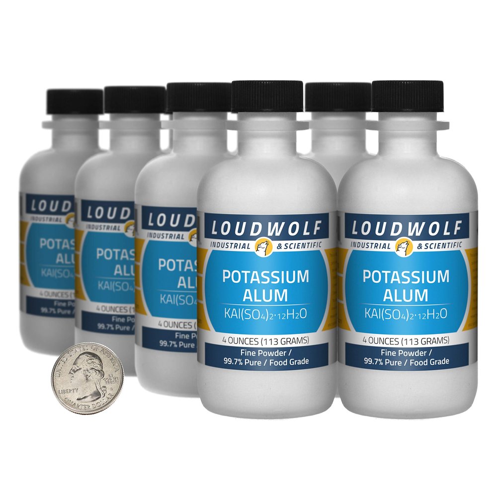 Potassium Alum / 2 Pounds / 8 Bottles / 99.7% Pure Food Grade/Fine Powder
