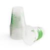 Perk Eco 12 Oz Compostable Plastic Cold Cups, 300 Count Disposable Cups for Cold Beverages, Clear/Green view 3