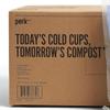 Perk Eco 12 Oz Compostable Plastic Cold Cups, 300 Count Disposable Cups for Cold Beverages, Clear/Green view 4