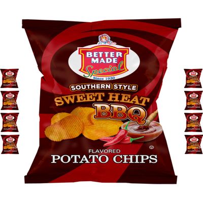 Better Made Special Potato Chips (8) x Bags 2.75oz Each (Pack of 8) (SWEET HEAT BBQ)