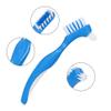 Baring 12 Pack Denture Brush Hard Denture Cleaning Brush False Teeth Brush Toothbrush Multi-Layered Bristles&Portable Denture Double Sided Brush view 3