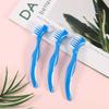 Baring 12 Pack Denture Brush Hard Denture Cleaning Brush False Teeth Brush Toothbrush Multi-Layered Bristles&Portable Denture Double Sided Brush view 4