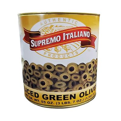 Supremo Italiano Sliced Green Olives 55oz