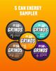 Grinds Coffee Pouches | 5-Can Variety Pack | Double Mocha, Sweet Mint, Double Shot Espresso, New Orleans, Orange Citrus | Brew-Free Coffee Alternative | 18 Pouches Per Can view 2